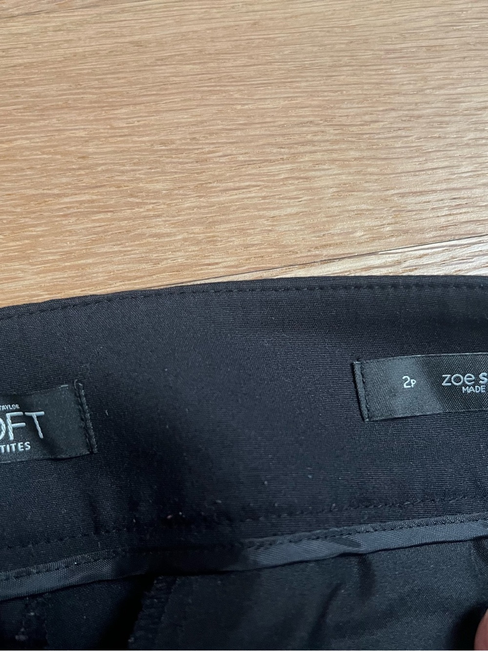 LOFT Black Straight-Leg Work Pants - Picture 3 of 6